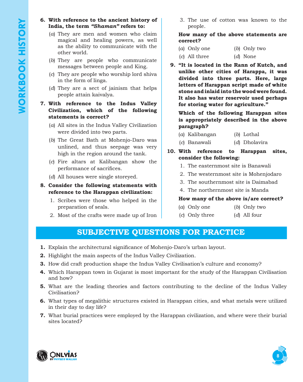 NCERT Workbook Ancient and Medieval India Aligned with NCERT Summary Book | Chapter-wise Prelims and Mains Questions for Practice | Questions designed on the latest UPSC Pattern