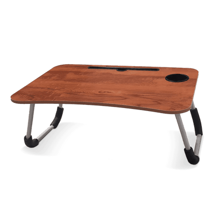 Study Table Bed Table Premium Laptop Table/and Portable Plastic/Writing Desk for Office/Home/School (Wooden))