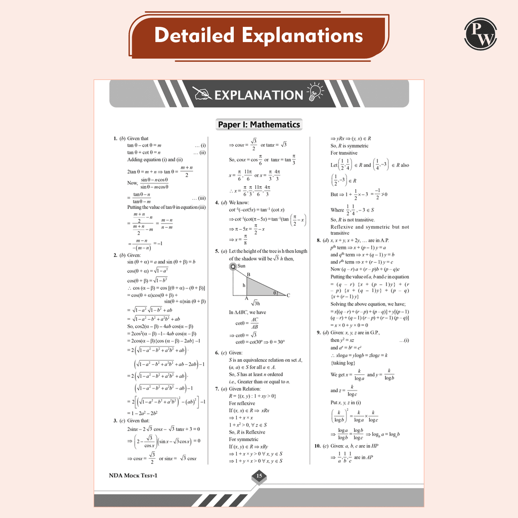 UPSC NDA/NA National Defence Academy & Naval Academy 10 Previous Year Solved Papers (PYQs) 2019-2025 & 10 Mock Tests with 20 OMR Sheets For NDA Exams 2025-2026