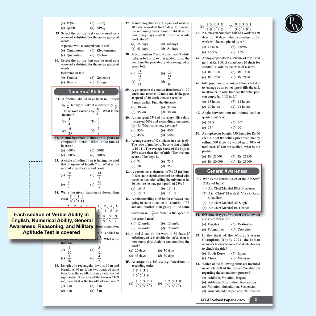 28 AFCAT Previous Years Solved Papers (2025 - 2011) For Flying, Technical & Ground Duty (Non-Technical) Branches For 2025-26 Exam | Previous Year Questions | PYQs | Fully Solved