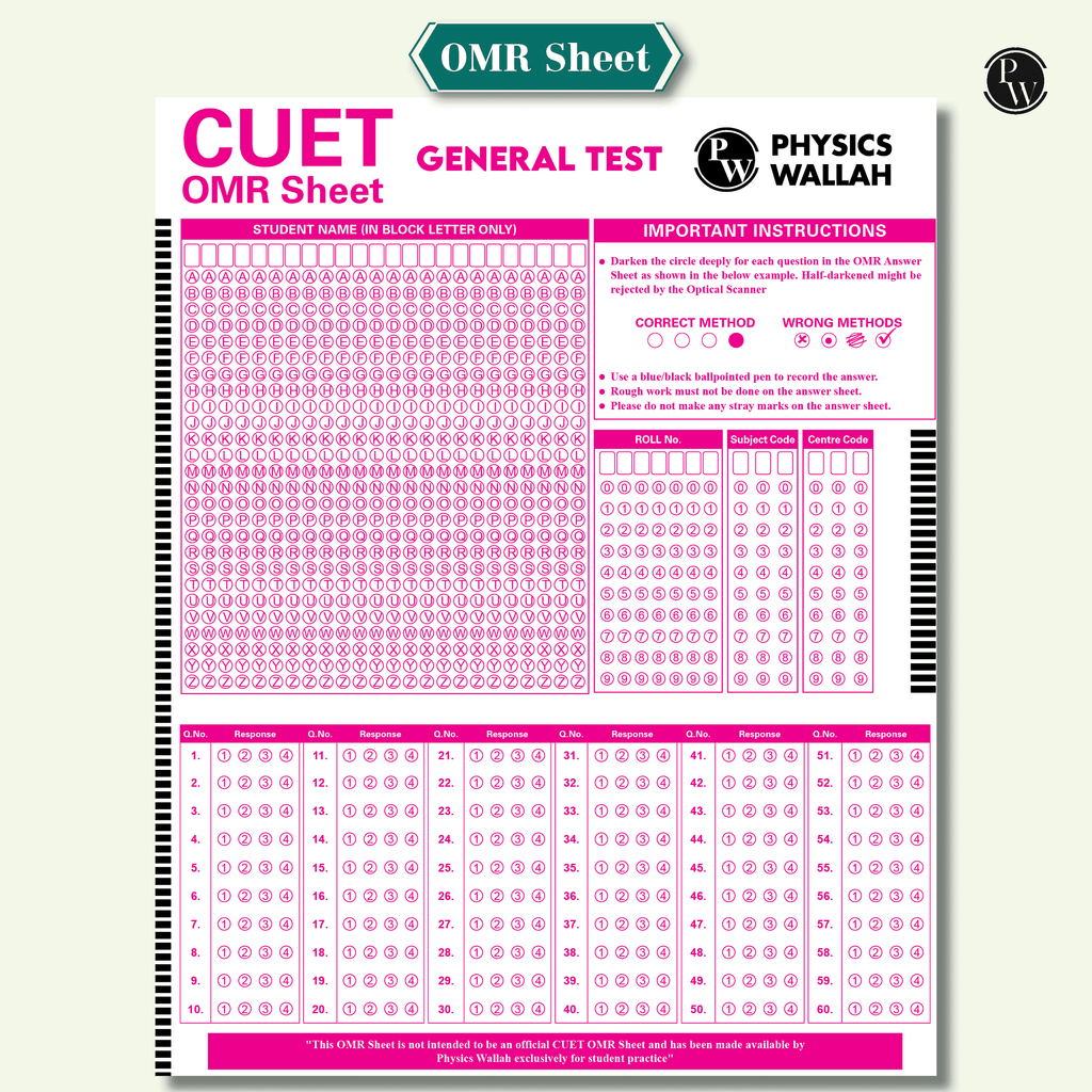 NTA CUET UG General Test and English Combined Mock Test and Past Year Papers For 2025 Exams | NTA-like Test Booklet with OMR Sheet | FREE Online CBT