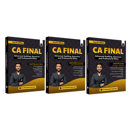PW CA Final - Advanced Auditing Assurance & Professional Ethics Combo Set of 3 Books By CA Hemant Somani (May 27 & Onwards) | ICAI Aligned Audit All In One (Concept & Questions), Question Bank & MCQs Summary