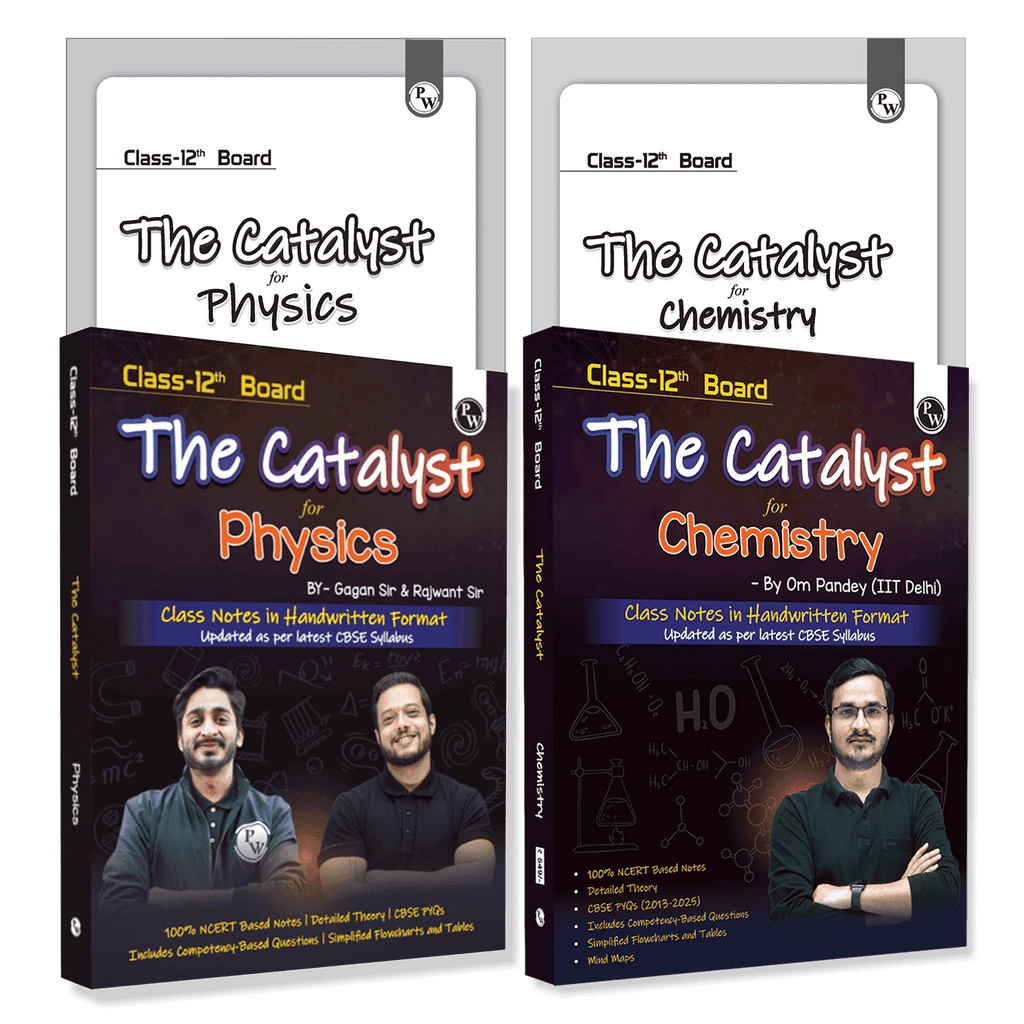Class 12 Board The Catalyst For Chemistry & Physics Combo with Most Relevant Practice Questions Booklet By Om Pandey, By Gagan Sir & Rajwant Sir | Handwritten Notes