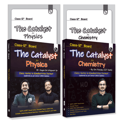 Class 12 Board The Catalyst For Chemistry & Physics Combo with Most Relevant Practice Questions Booklet By Om Pandey, By Gagan Sir & Rajwant Sir | Handwritten Notes