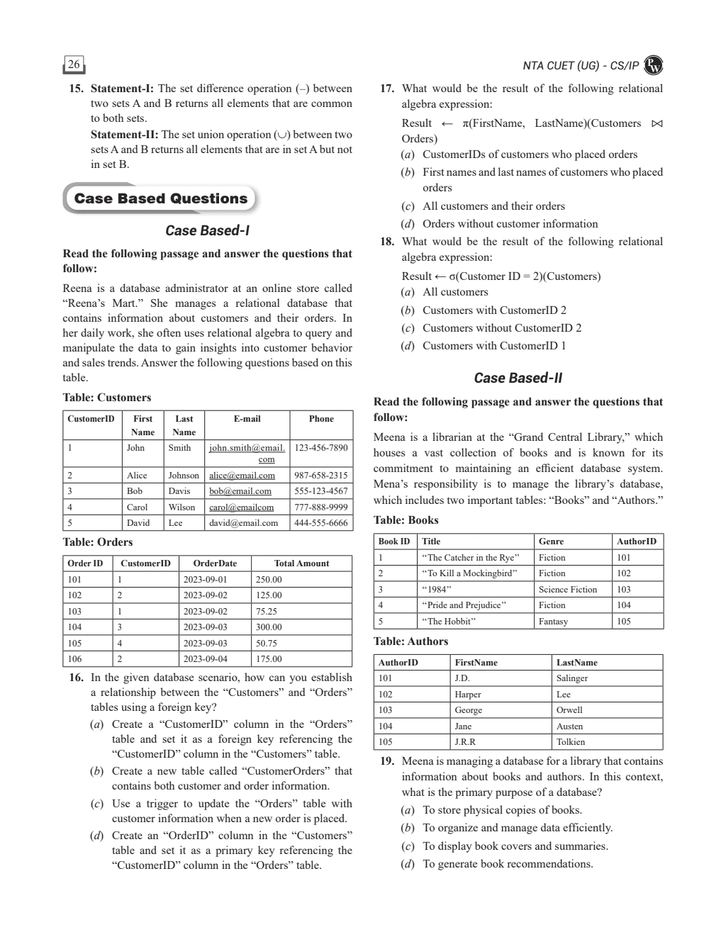 CUET (UG) Computer Science/ Informative Practice 2024 Chapterwise & Topicwise Question Bank with Past Year Questions and Mock Test