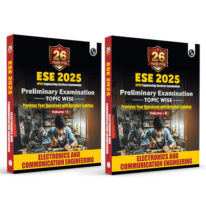UPSC ESE Topicwise Previous Years Solved Questions 26 Years PYQs Electronics & Telecommunication Engineering Preliminary Examination Volume 1 & 2 Combo Set of 2 Books
