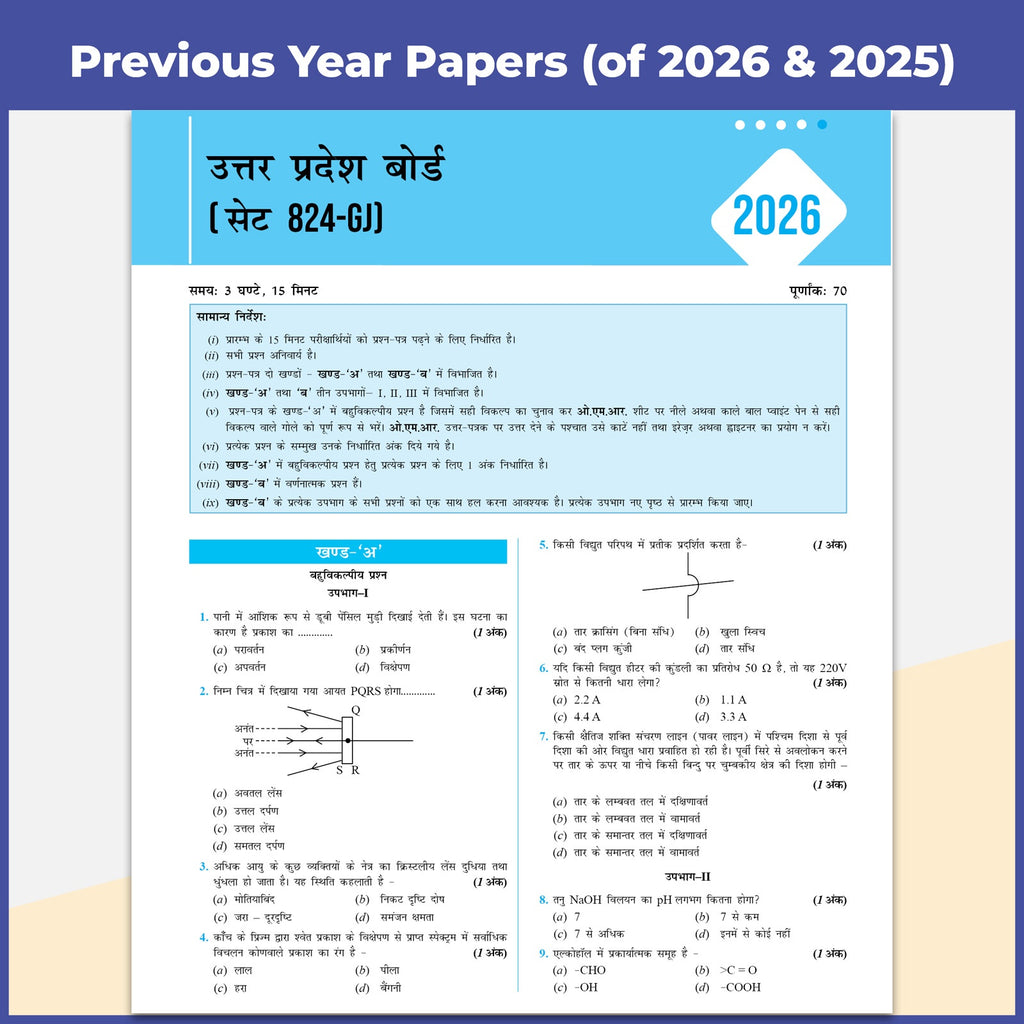 UP Board Class 10 Question Bank Science (English Medium) Guru Mantra By Raj Shukla Sir For 2026-27 Exam | NEP 2020 | Chapter-wise NCERT Exercises with Mind Maps & PYQs