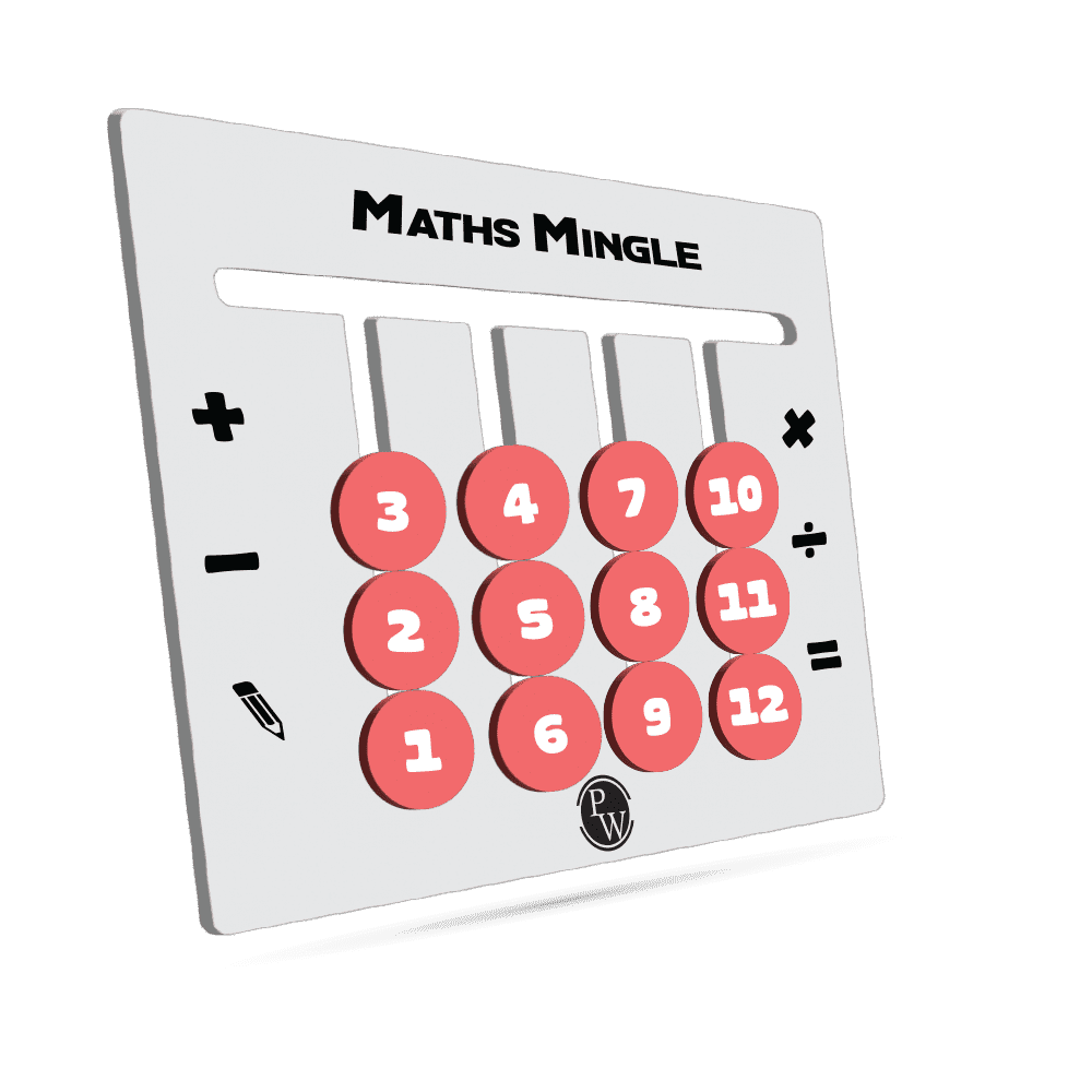 Curious Jr. Maths Mingle Board Game White for Kids Ages 4, 5, 6, 7, 8, 9, 10 Years with Quiz Cards - Addition, Subtraction and Multiplication STEM Learning toy for children