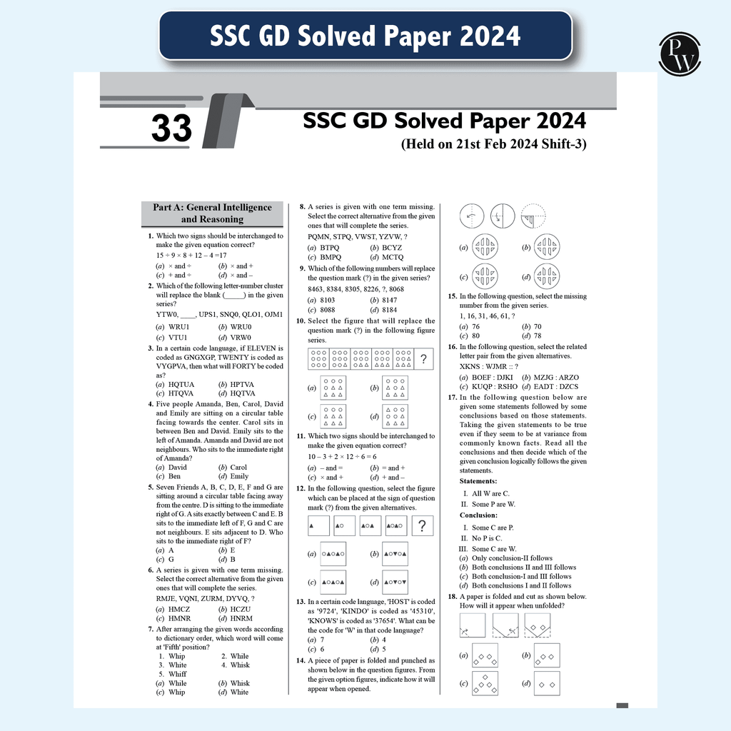 SSC Constable GD Exam 2025 | 35 Previous Year-wise Solved Papers (2023-2024) with 10 Online Practice Sets | PYQ | Past Questions | English Edition