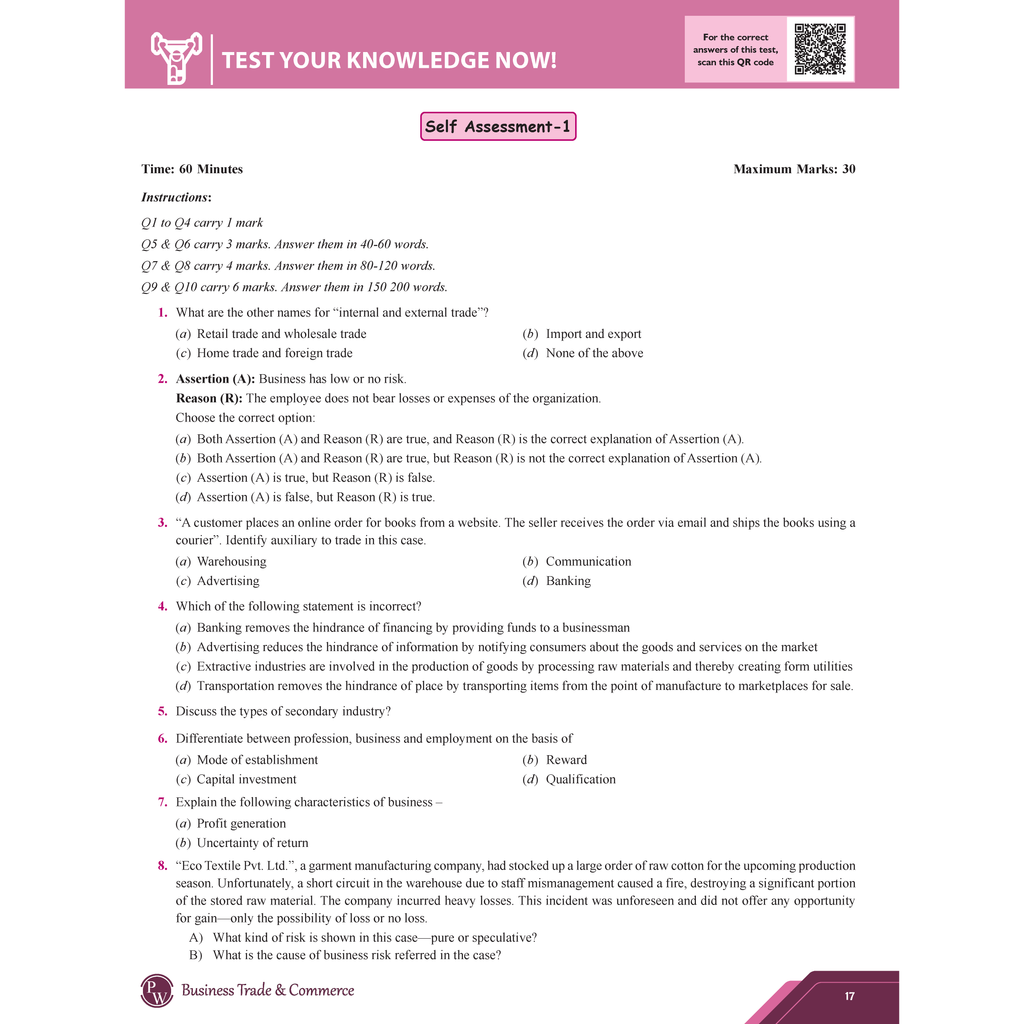 CBSE Question & Concept Bank (QCB) Class 11 Business Studies Chapter-wise and Topic-wise Solved Questions For 2026 Exams with Competency Based Question