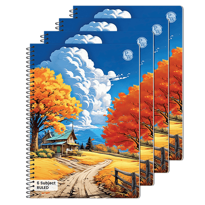 6 Subject Spiral Notebook | 400 Pages | Ruled | PW Seasons