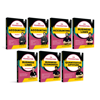 CA Foundation Accounting, Business Laws, Business Economics, Quantitative Aptitude Combo Set of 7 Books Applicable For September 2026