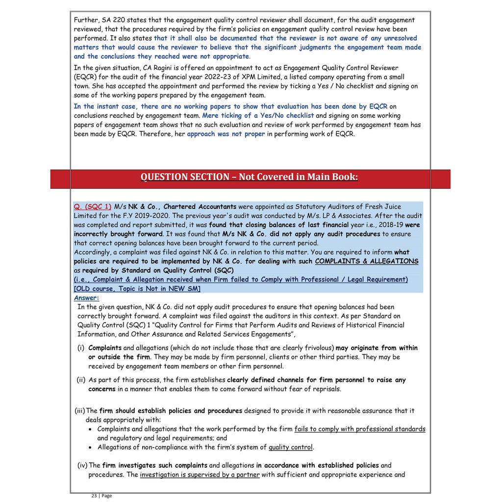 CA Final - Audit - Bundle of 3 Books (May 27 & Onwards)