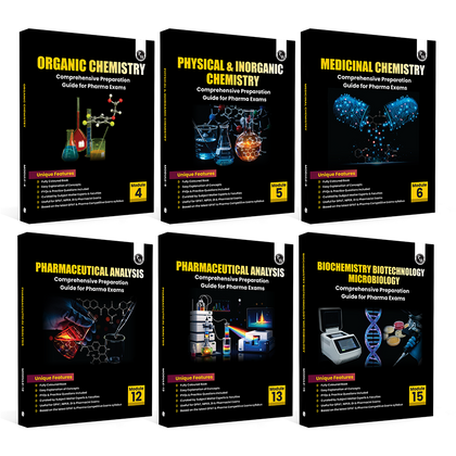 Pharma GPAT Organic Chemistry, Physical & Inorganic Chemistry, Medicinal Chemistry, Pharmaceutical Analysis, Biochemistry, BioTechnology & Microbiology Combo Set of 6 Books
