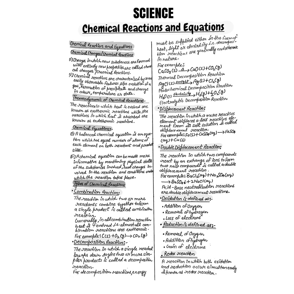 CBSE Class 10th Chapter-wise Topper’s Handwritten Short Notes for 2027 Board Exams | Mathematics, Science & Social Science | Important Formulas, Equations & Diagrams