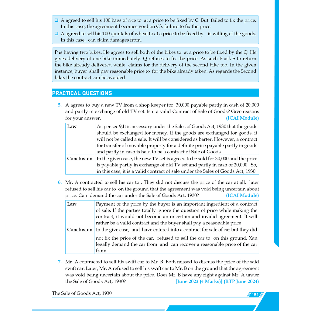 CA Foundation Paper 2 - Business Laws By Kunal Mandhania 3rd Edition | Including PYQs, MTP, RTP and All Important Questions | Latest Syllabus For 2024 Exams