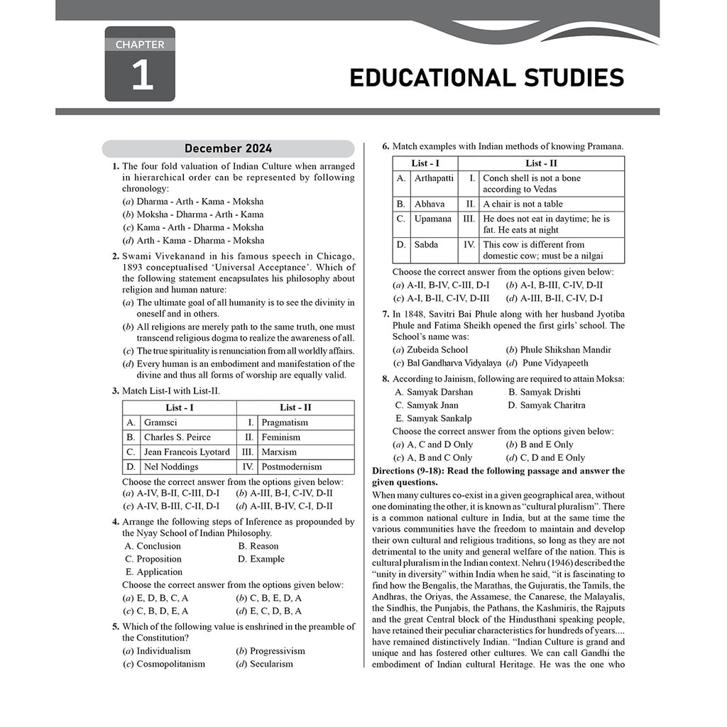 UGC-NET Education PYQ 12 Years (2014-2025)|Latest December Session Paper Covered| Chapterwise & Yearwise Previous Year Solved Papers For Phd Entrance, SET, GATE, CUET UG & PG