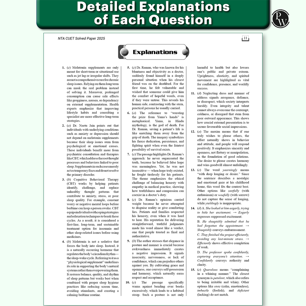 NTA CUET (UG) General Aptitude Test & English Language 40 Past Years Solved Papers (2025-2022) & Mock Tests For Exam 2026 | 2200+ MCQs with Free Online CBT