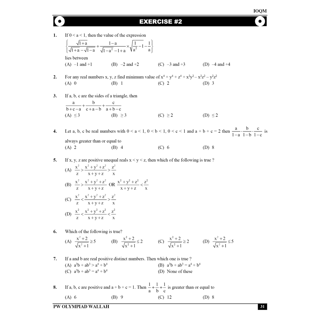 Olympiad Wallah IOQM Mastering Olympiads Mathematics Comprehensive Guide For 2025 Exams | Logical & Analytical Problem Sets | Olympiad Level Challenges Ideal For IOQM, RMO, INMO