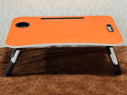 Study Table Bed Table Premium Laptop Table/and Portable Plastic/Writing Desk for Office/Home/School (Orange colour)