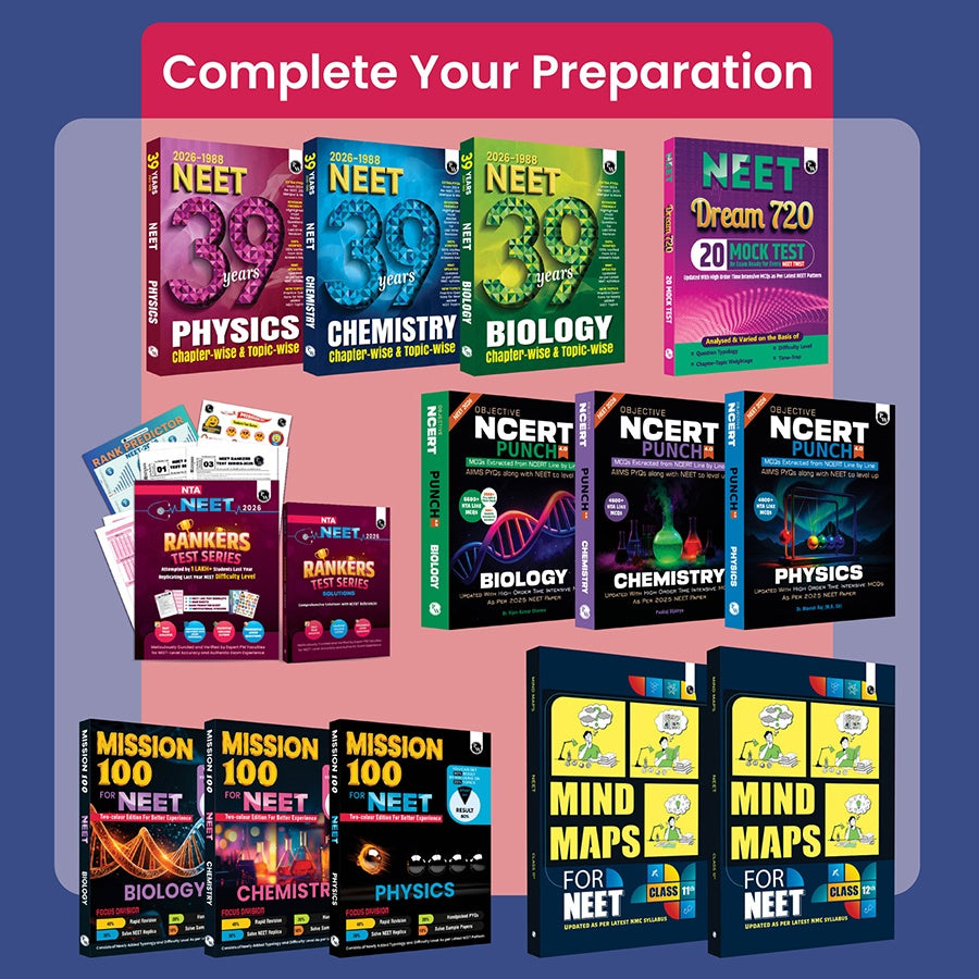 NEET 14 Years PYQs (2026-2013) Chapterwise & Topicwise Solved Papers | Additional PYQs of Re-NEET of 2026 & 2024, 2023 Manipur & More | Past Year Questions with Detailed Solutions