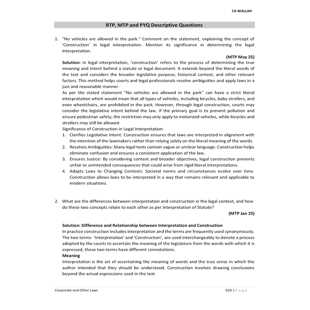 CA Intermediate Group 1 Corporate and Other Laws By CA Chaitanya Jain | Covering Theory, Exercise and Previous Years Questions & Solutions | Latest Syllabus For May 2026 Exams