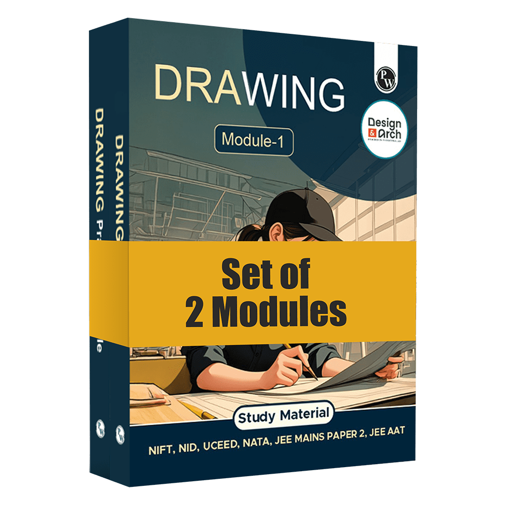 Complete Drawing Module Set of 2 For Design & Architecture Exams 2026 Latest Edition | NIFT, NID, UCEED, NATA, JEE Mains Paper 2, JEE AAT