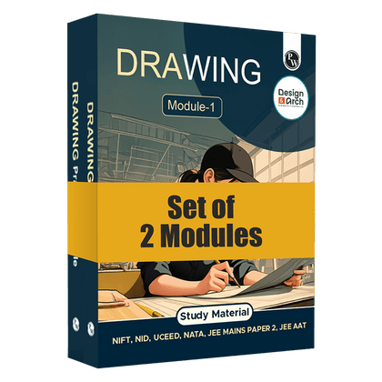 Complete Drawing Module Set of 2 For Design & Architecture Exams 2026 Latest Edition | NIFT, NID, UCEED, NATA, JEE Mains Paper 2, JEE AAT