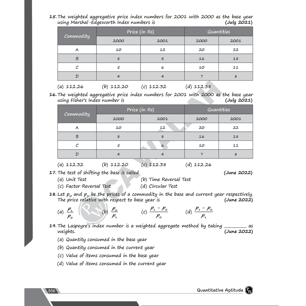 CA Foundation Paper 3 - Quantitative Aptitude 3rd Edition l Including PYQs, MTP, RTP and All Important Questions | Latest Syllabus For 2024 Exams