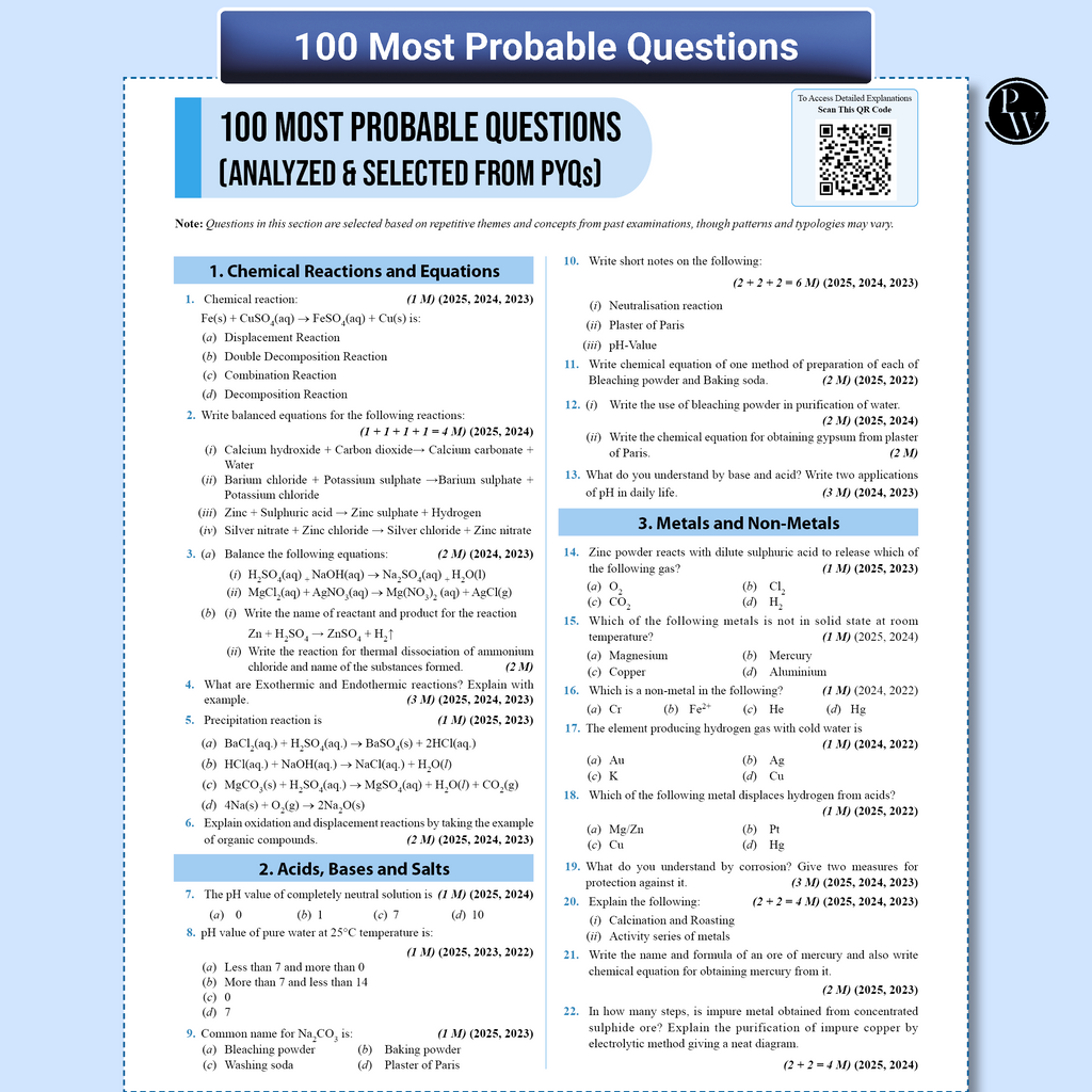 UP Board Phod Class 10 Science Question Bank Chapterwise with 13 Mind Maps and PYQs For 2026 Board Exam | 100 Most Probable Questions and Model Papers with OMR Sheet
