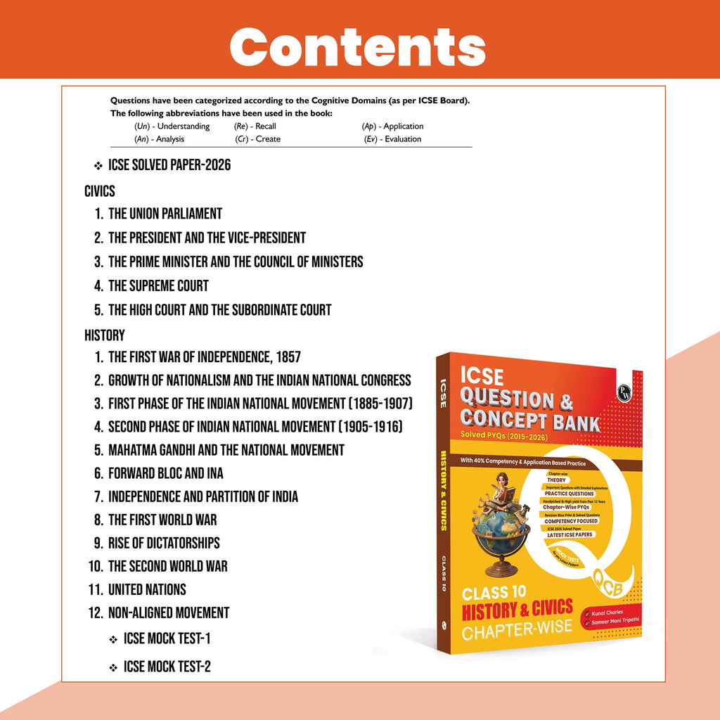 PW ICSE Class 10 Question & Concept Bank History and Civics for 2027 Exam | Chapterwise & Topicwise By Kunal Sir & Sameer Sir | Solved PYQs | 40% Competency & Application Based Practice Questions