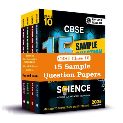 CBSE 15 Sample Question Papers Class 10 Science, Mathematics (Standard), English and Social Science Combo Set of 4 Books For 2025 Exam | 100 Most Probable Questions