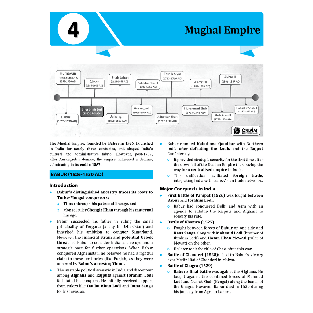 UDAAN (Prelims Wallah Static) Medieval India For 2025 Exams