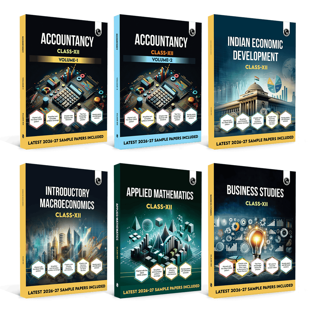 PW CBSE Class 12 Accountancy Volume 1 & 2, Business Studies, Applied Mathematics, Introductory Macroeconomics, Indian Economic Development Combo Set of 6 Books For 2026-27 Exams