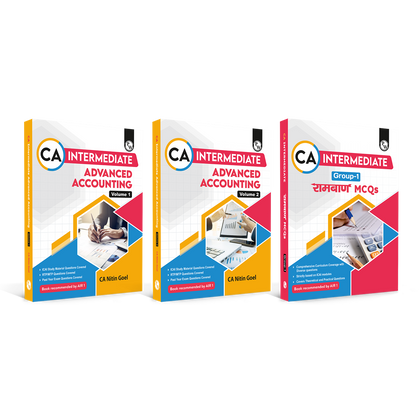 CA Intermediate Advanced Accounting Volume 1 & 2 By CA Nitin Goel and Ramban MCQ Group 1 Combo Set of 3 Books For Jan 2027 Attempt