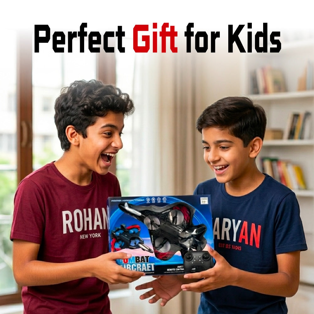Remote Control RC Plane for Beginners, 360Â° Flip Hovering Stunt Fighter Jet Toy with Lights, Glider Combat Aircraft for Kids, Birthday/Return Gift for Boys & Girls
