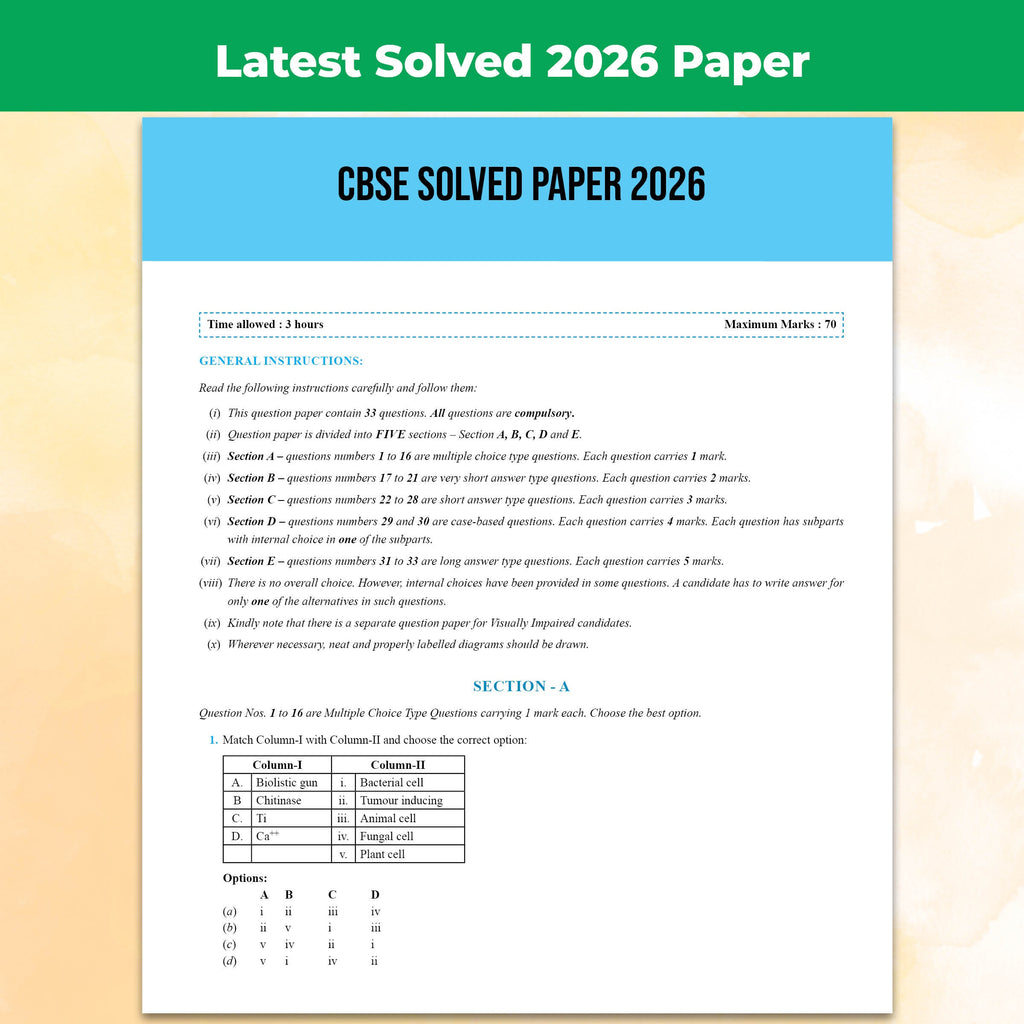 PW CBSE Question & Concept Bank (QCB) Class 12 Biology Chapter-wise and Topic-wise Solved Questions By Samridhi Mam & Aarushi Mam For 2027 Board Exams with 50% Competency Based Question