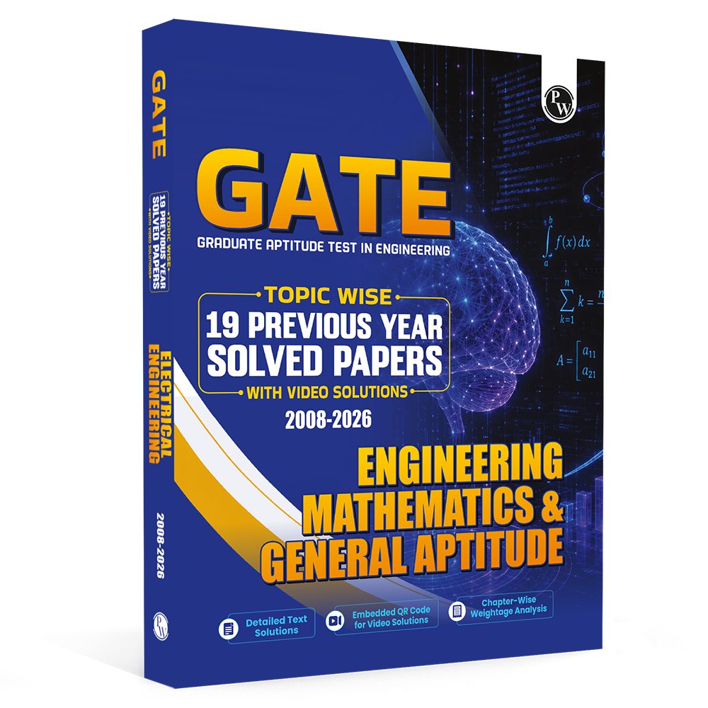 GATEWALLAH Engineering Mathematics & General Aptitude Topicwise Previous Year Solved Papers (2026 - 2008) with Video Solutions For 2027 Exams | Detailed Text Solutions