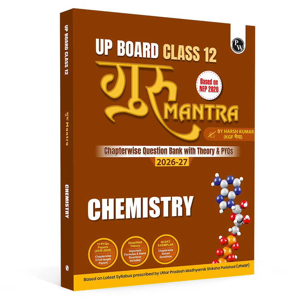UP Board Class 12 Question Bank Chemistry Guru Mantra By Harsh Kumar (KGF Bhaiya) For 2026-27 Exam | NEP 2020 | Chapter-wise Theory with Previous Year Questions, NCERT Exemplar Questions