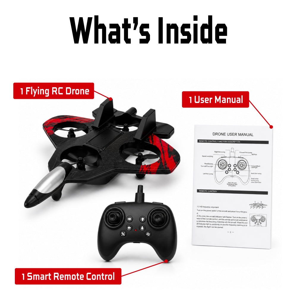 Remote Control RC Plane for Beginners, 360Â° Flip Hovering Stunt Fighter Jet Toy with Lights, Glider Combat Aircraft for Kids, Birthday/Return Gift for Boys & Girls