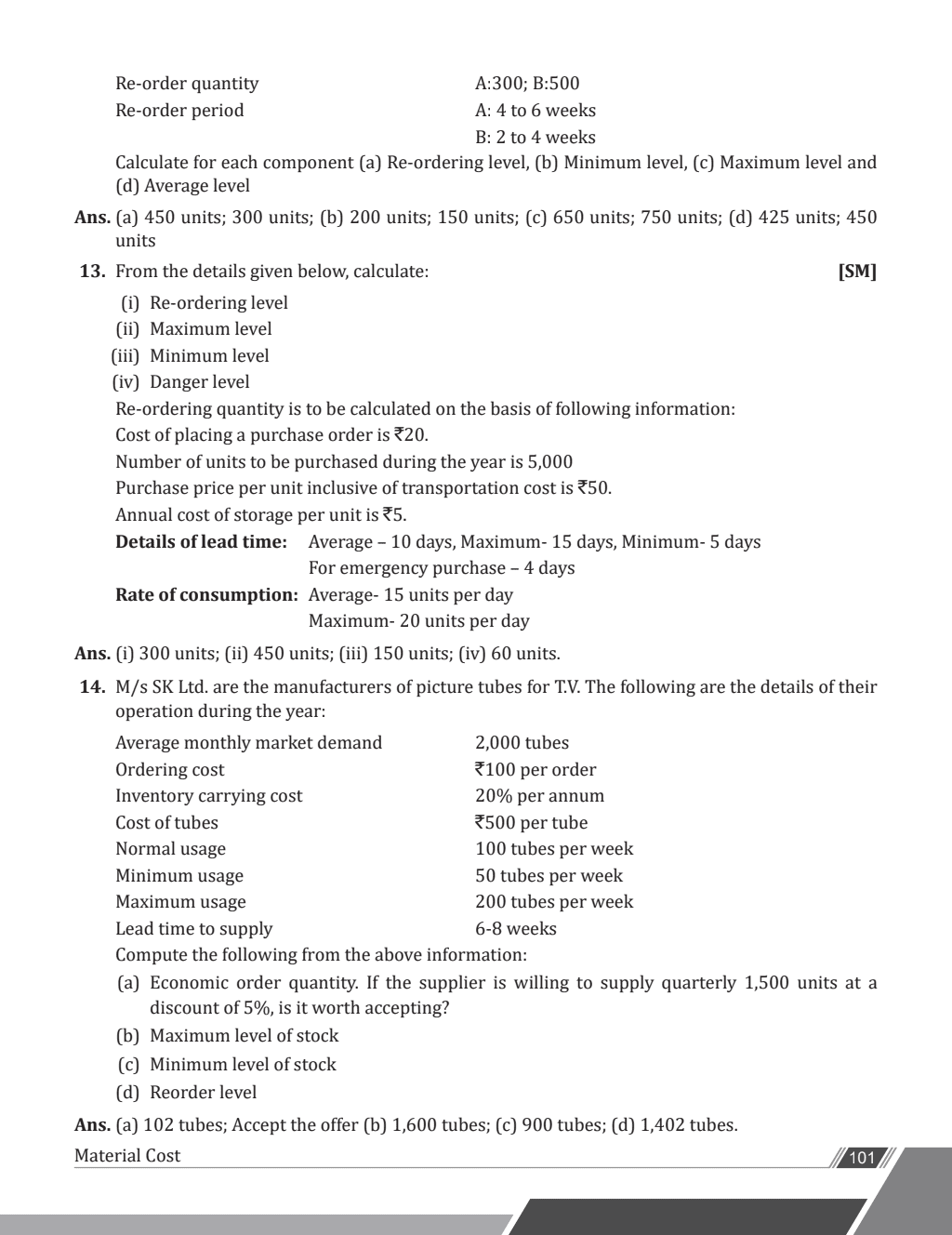 CA Intermediate Group 2 Cost and Management Accounting 3rd Edition Including Previous Years Questions & Solutions | RTP & MTP | Latest Syllabus | Applicable for November 2024 Exam Onwards