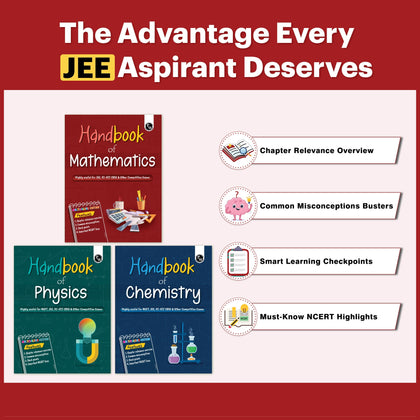 Handbook Physics, Chemistry, Maths Combo Set of 3 Books For 2026-27 Exams | Highly Useful For JEE, CBSE Class 11-12 & Other Competitive Exams | Quick Revision Book | Important NCERT Lines
