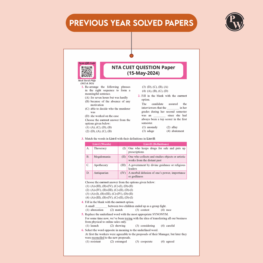 CUET (UG) English 2025 Chapterwise & Topicwise Question Bank with Past Year Questions and Mock Test