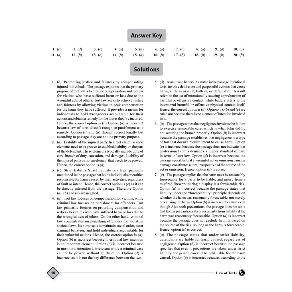 CLAT Complete Legal Reasoning Module Set of 16 For CLAT and OLETs Exam 2025 Latest Edition