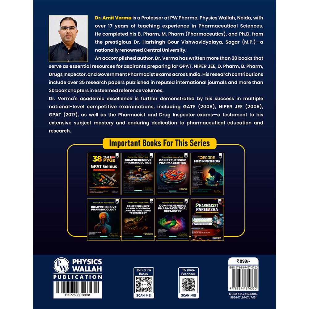 Pharma Nishkarsh For NIPER JEE | All in One By Dr. Amit Verma | Relevant Topic wise and subject wise Theory, PYQs and MCQs with Detailed Solutions