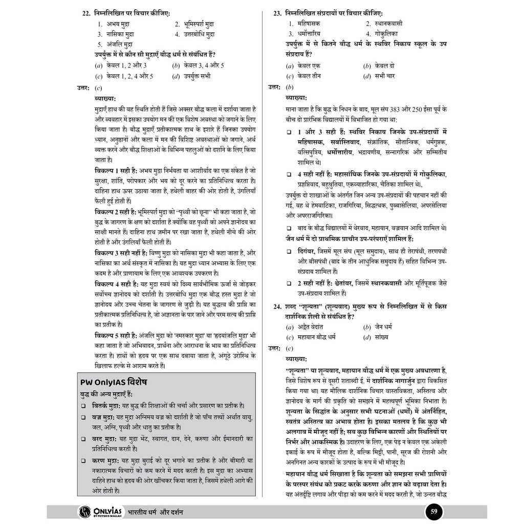 PW UPSC Mission Prelims Art and Culture Question Bank Chapterwise Topicwise  (Hindi Edition) | 200+ Handpicked Questions & Important Topics Covered with Detailed Explanation