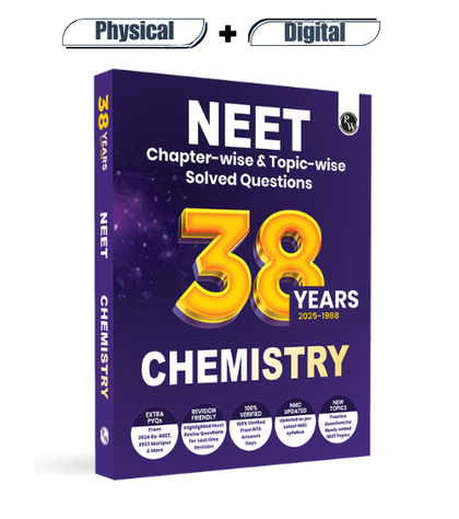 Digital-Book + 38 Years NEET Previous Year Solved Question Papers Chemistry PYQ (2025 - 1988) Chapterwise Topicwise Solutions For NEET Exam 2026 with Newly Added Topics
