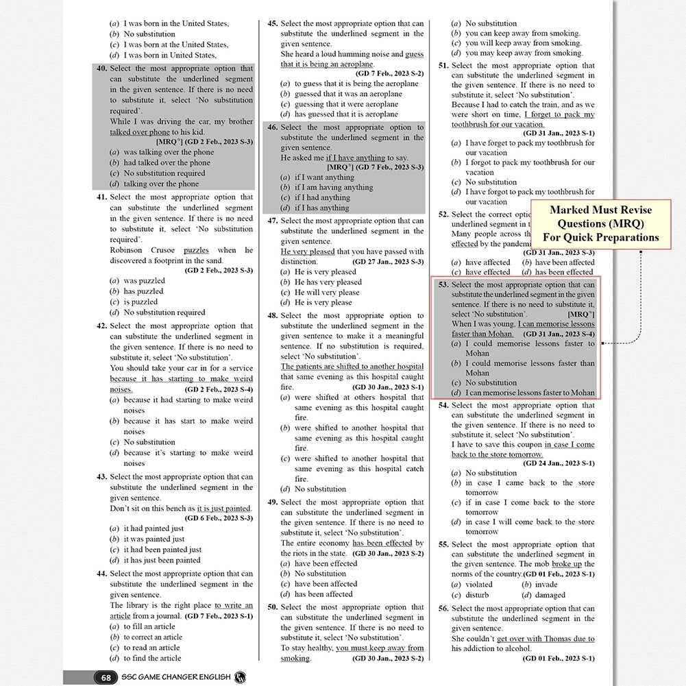 PW SSC Game Changer English PYQ 7550+ MCQs For 2026 Exams | Chapter, Topic & Exam-wise Previous Year Solved Questions | For CGL, CHSL, MTS, CPO, GD, Delhi Police, Steno