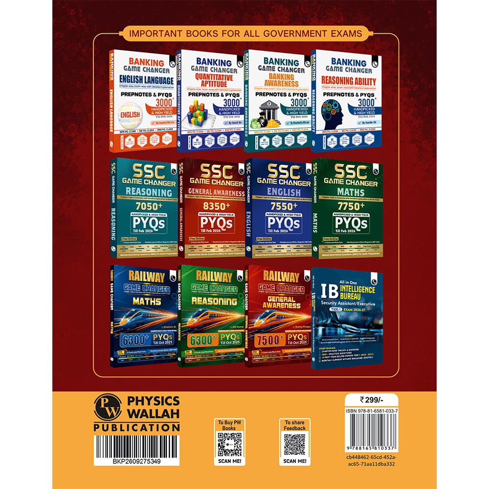 20 Yearwise IB ACIO (Assistant Central Intelligence Officer) Grade-ll Executive Tier-1 Previous Years’ Solved Papers (2025-2012) PYQs For Exam 2026-27 English Edition