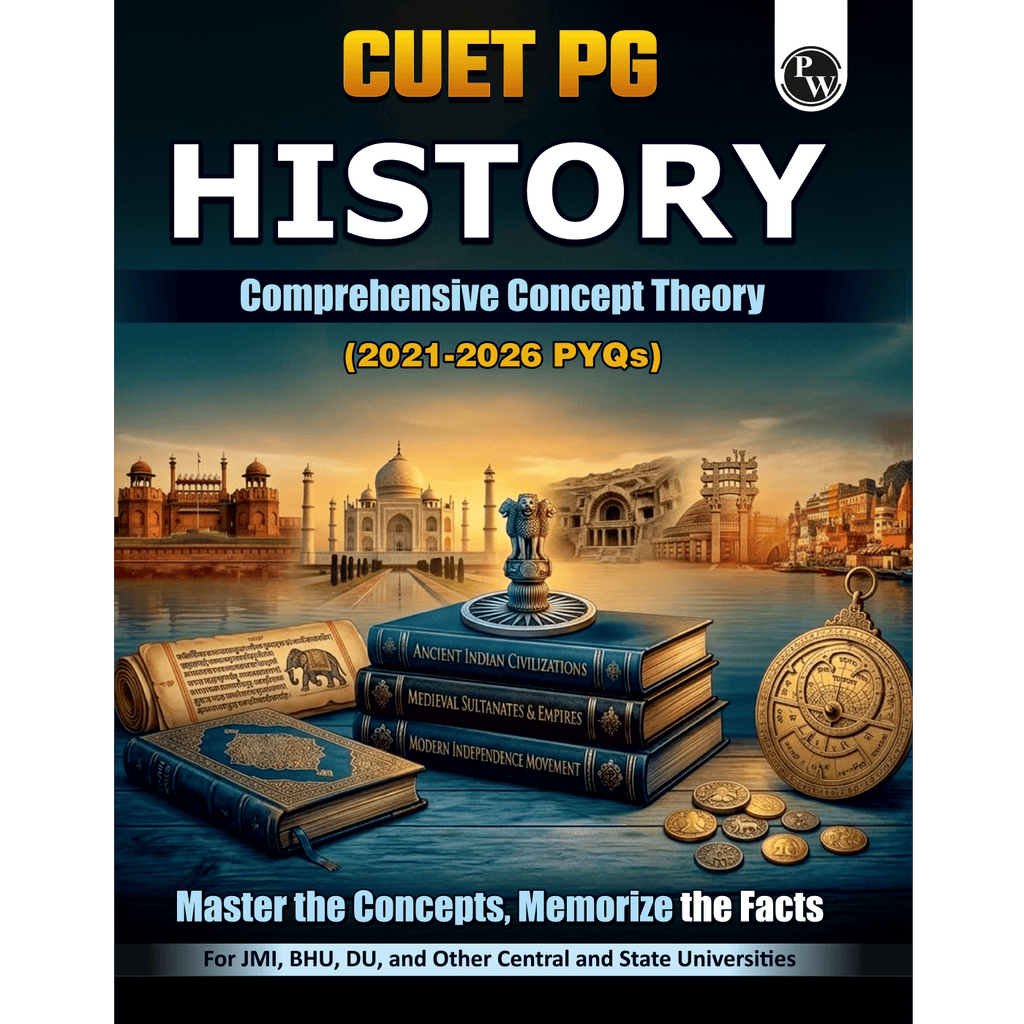 PW CUET PG History PYQ 6 Years and Concept Theory Book (2026-2021) | Ideal for JMI, BHU, DU, & Other Central & Universities